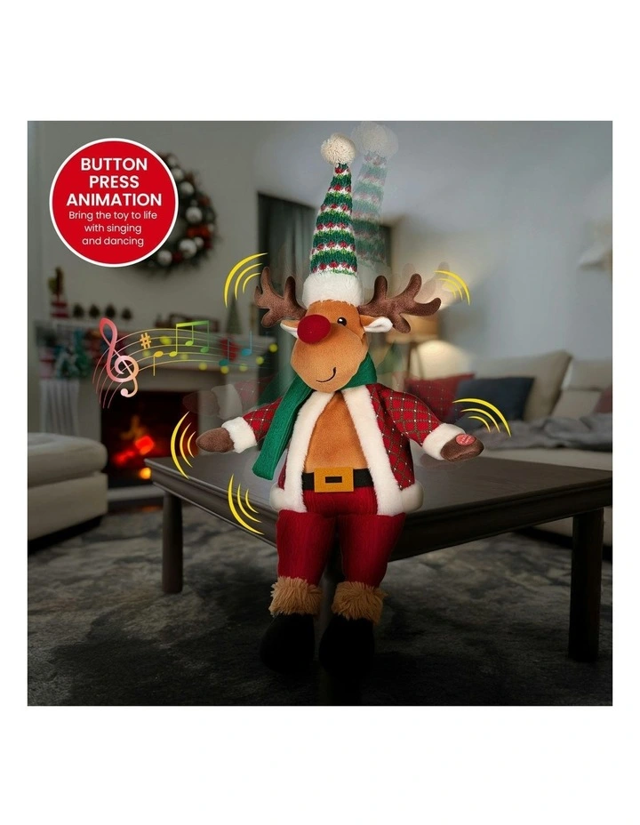 Battery-Operated Christmas Moose With Animation & Music 56cm image 3