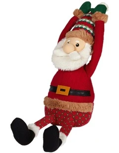 Battery-Operated Hanging Santa With Animation & Music 37cm