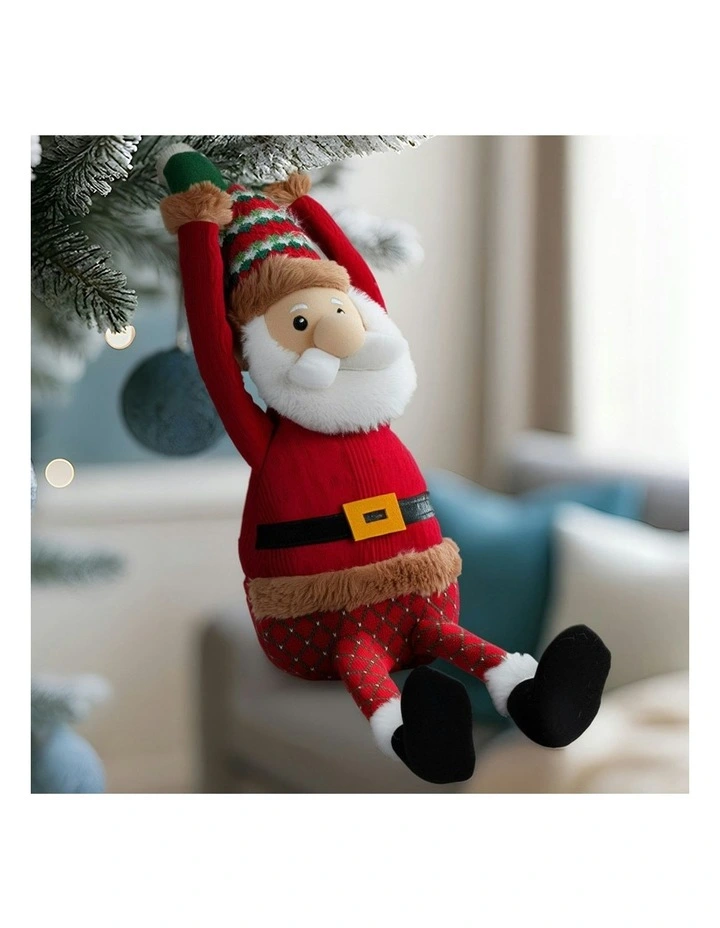 Battery-Operated Hanging Santa With Animation & Music 37cm image 4