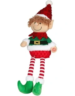 Battery-Operated Christmas Elf With Animation & Music 56cm