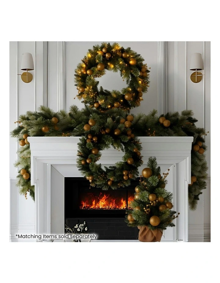 LED Warm Lights Table Top Christmas Tree 61cm in Gold image 5