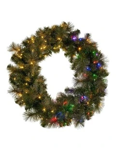 Christmas Glittery Wreath 122cm in Gold Pine