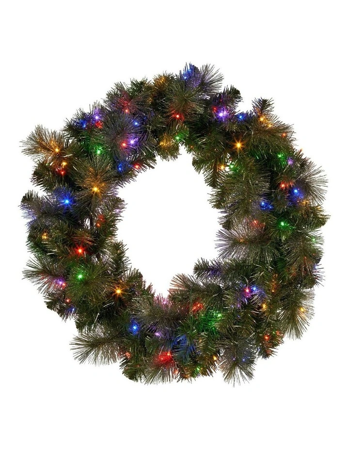 Christmas Glittery Wreath 122cm in Gold Pine image 3