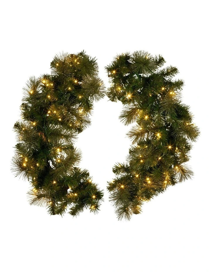 Christmas Glittery Wreath 122cm in Gold Pine image 4
