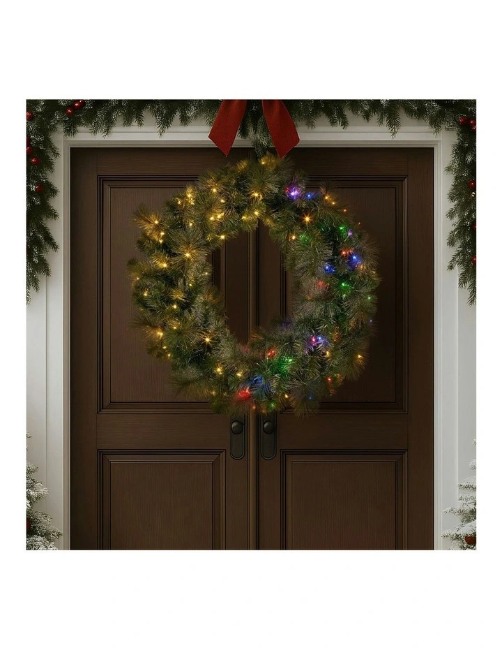 Christmas Glittery Wreath 122cm in Gold Pine image 6