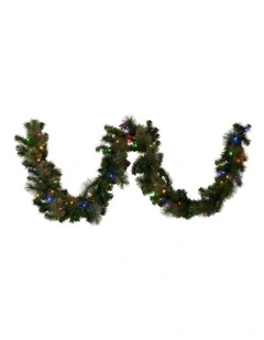 Christmas Glittery Garland 274cm in Gold Pine
