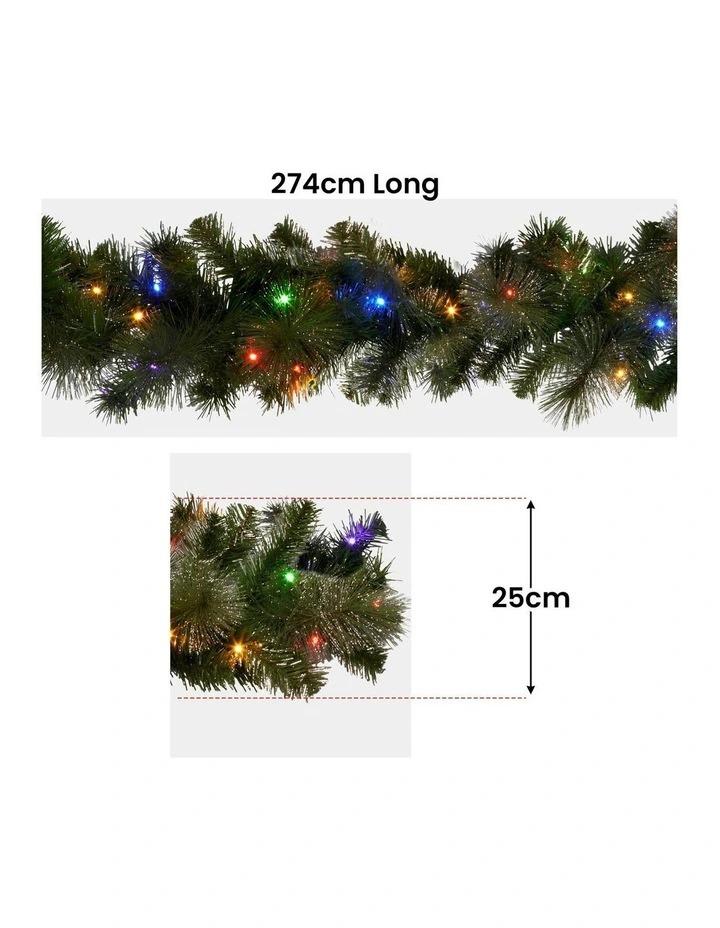 Christmas Glittery Garland 274cm in Gold Pine image 4