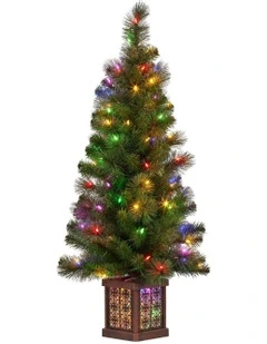 Xmas Decor LED Multi Lights Christmas Tree 4 Feet in Gold Pine