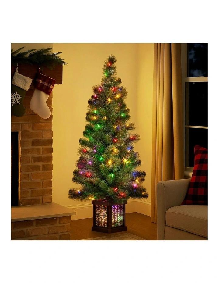 Xmas Decor LED Multi Lights Christmas Tree 4 Feet in Gold Pine image 7