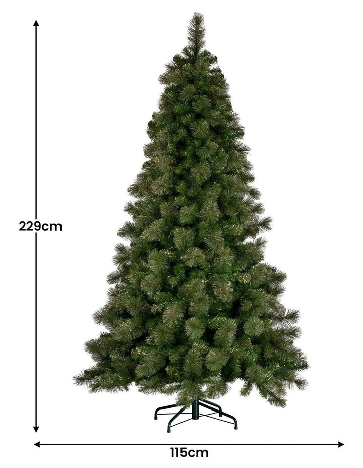 LED Multi-functional Lights Xmas Decor Glittery Christmas Tree 7.5ft in Gold Pine image 4