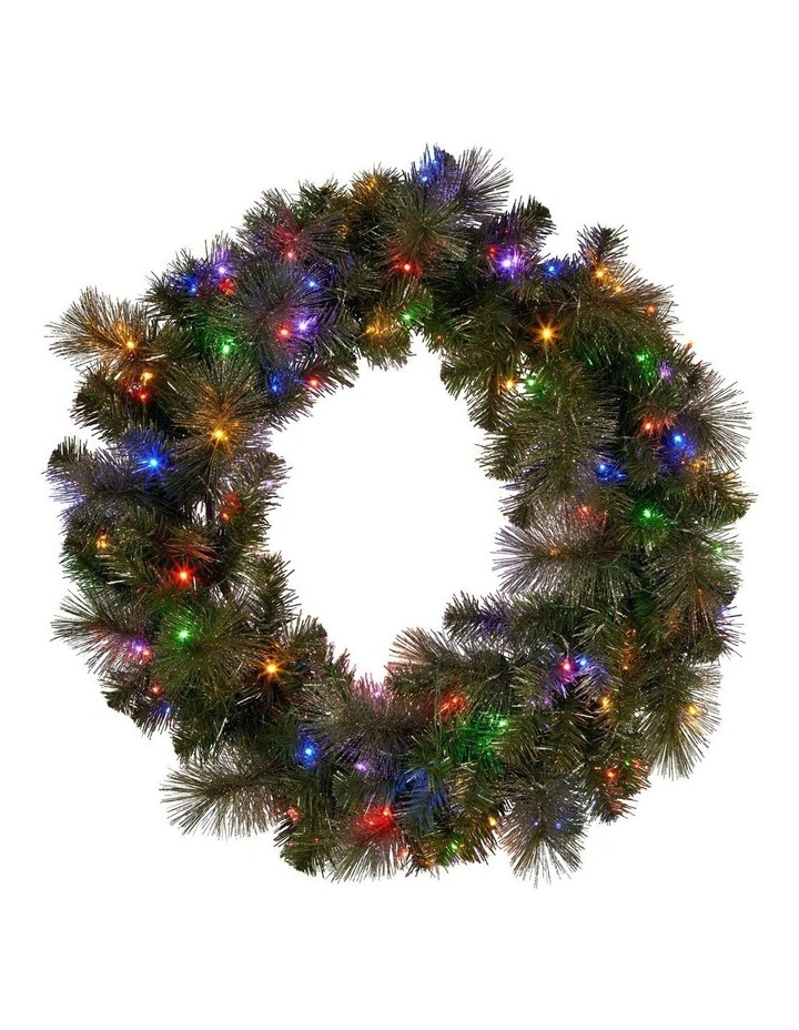 Christmas Wreath With LED Lights in Multi image 2