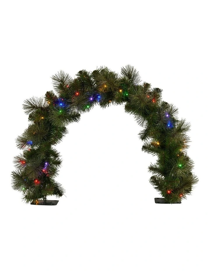 Christmas Glittery Gold Tabletop Archway 60cm in Green image 1
