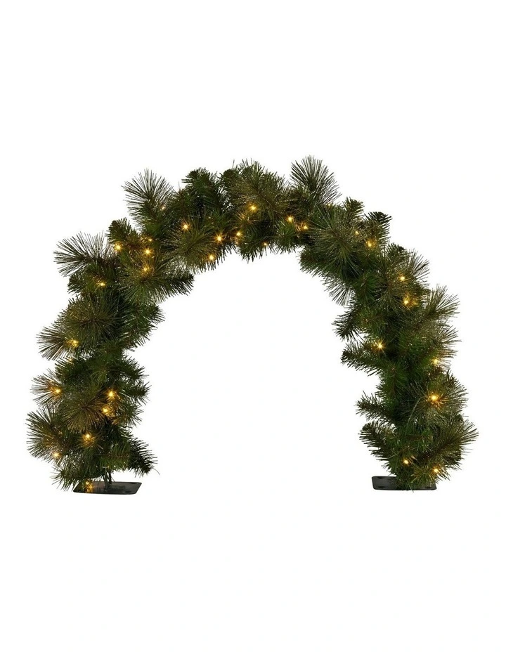 Christmas Glittery Gold Tabletop Archway 60cm in Green image 2