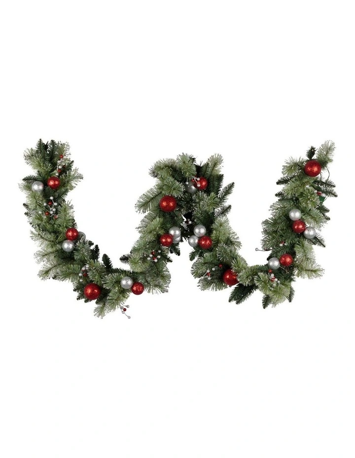 Christmas Garland With LED Lights in Multi image 2