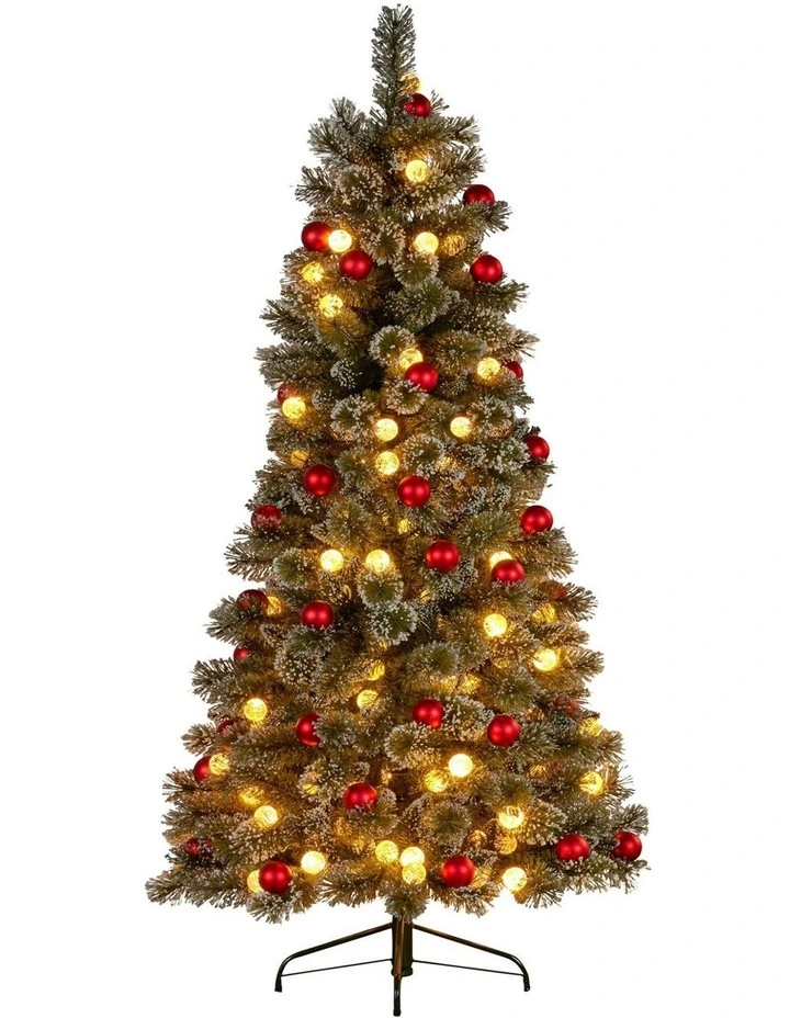 Snowy Bristle Christmas Tree in Multi image 2