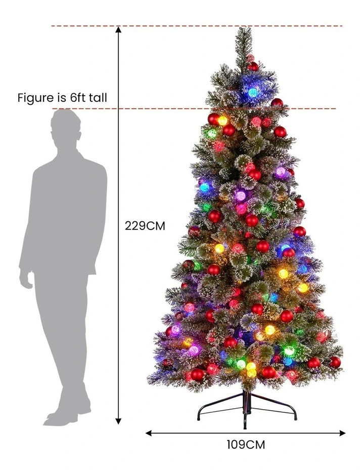 Snowy Bristle Christmas Tree in Multi image 4