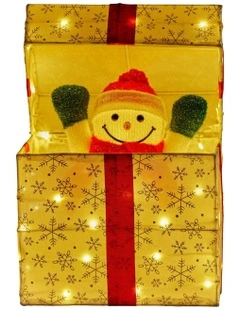 Animated Snowman in a Gift Box