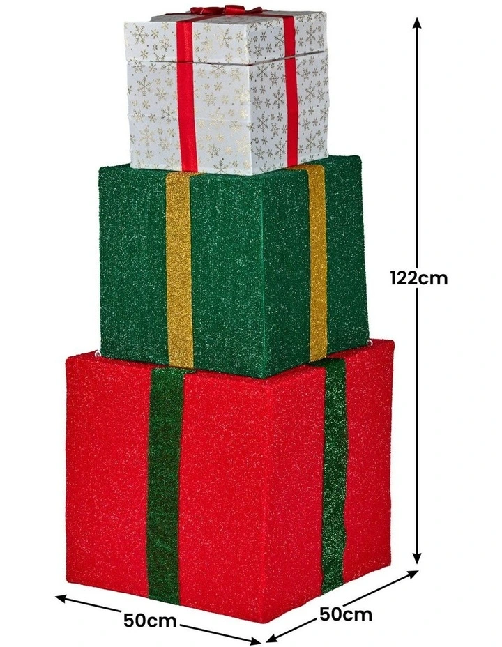 Animated Present Stack with Santa 122cm image 4