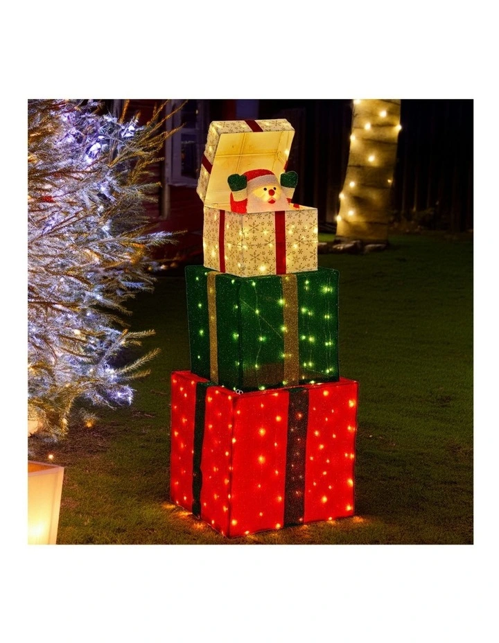 Animated Present Stack with Santa 122cm image 7