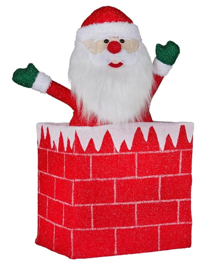 Animated Decoration Santa in Chimney Christmas Tree Ornament image 2