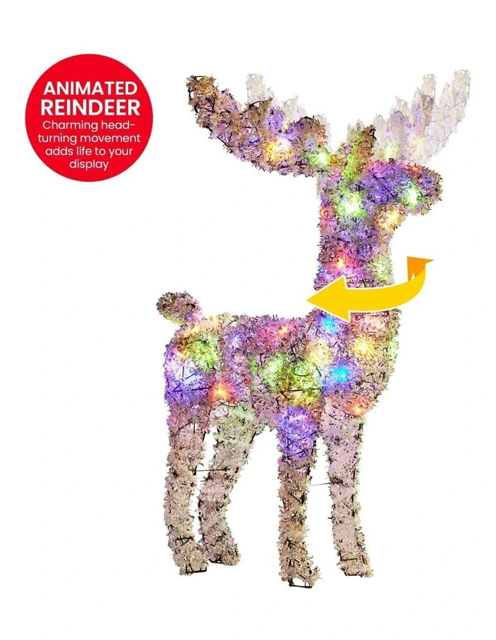 Animated Reindeer Christmas Decor 112cm in Multi image 4
