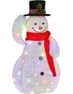 Animated Snowman Christmas Display 51cm in White