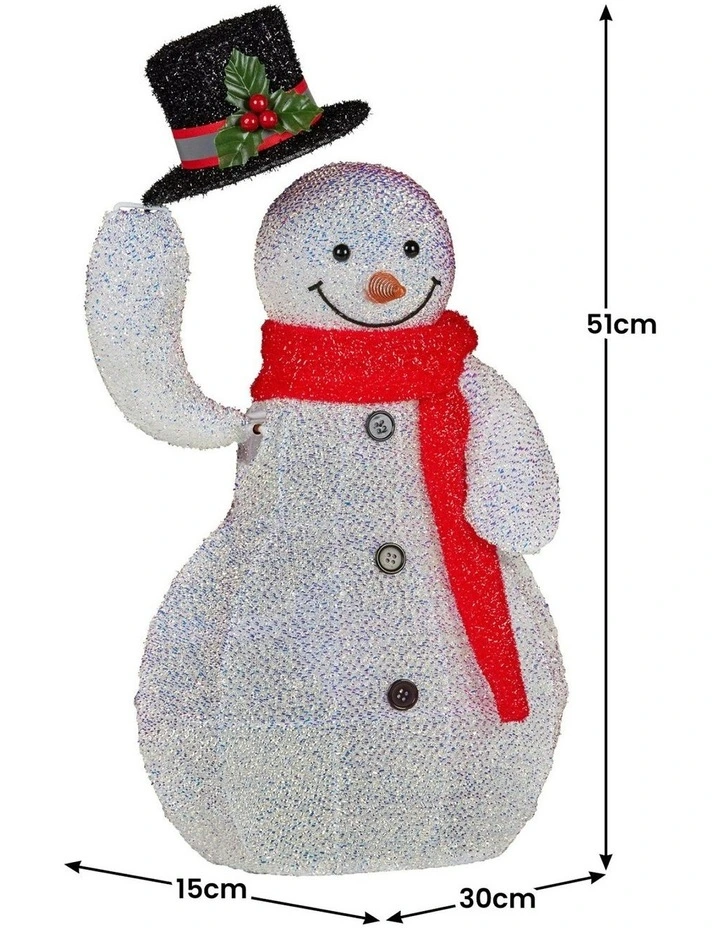 Animated Snowman Christmas Display 51cm in White image 4