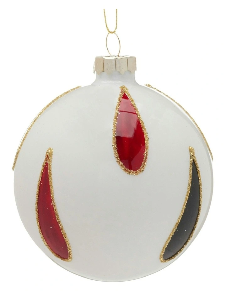 Christmas Bauble Tree Balls Glass 6 Pieces in Clear image 2