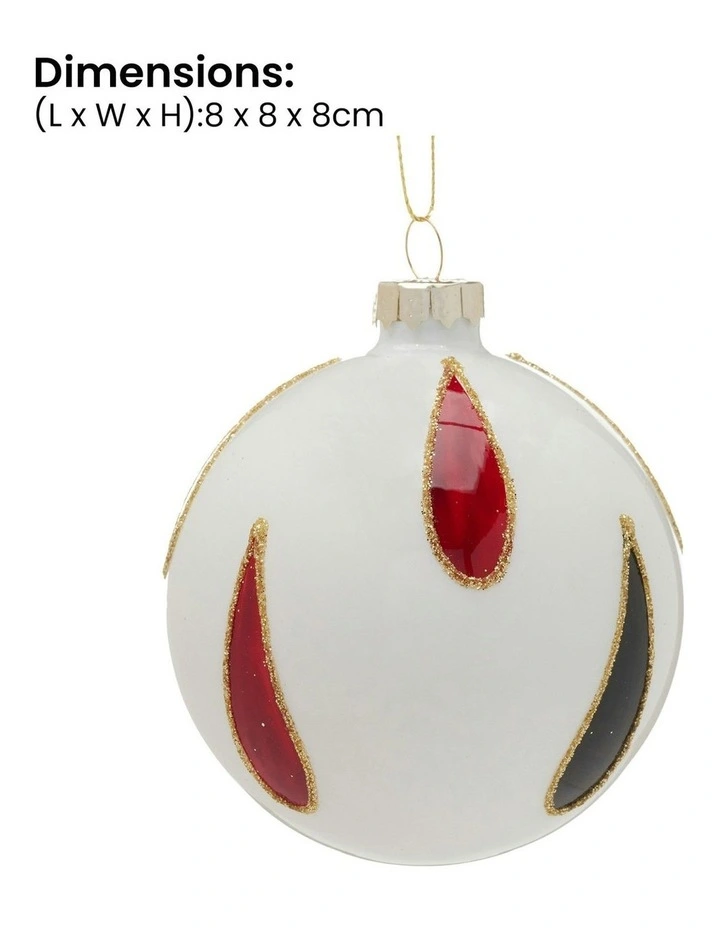 Christmas Bauble Tree Balls Glass 6 Pieces in Clear image 3