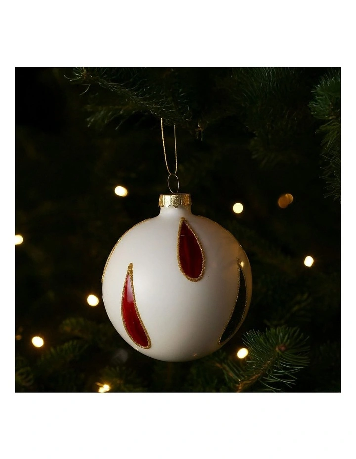 Christmas Bauble Tree Balls Glass 6 Pieces in Clear image 5