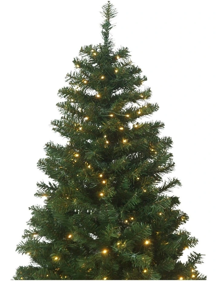 Pine Slimline Christmas Tree with LED Lights 137cm in Green image 1