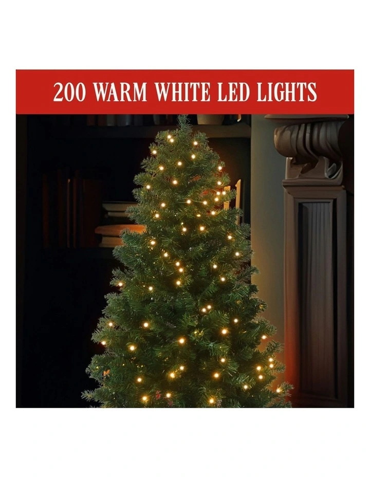 Pine Slimline Christmas Tree with LED Lights 137cm in Green image 3