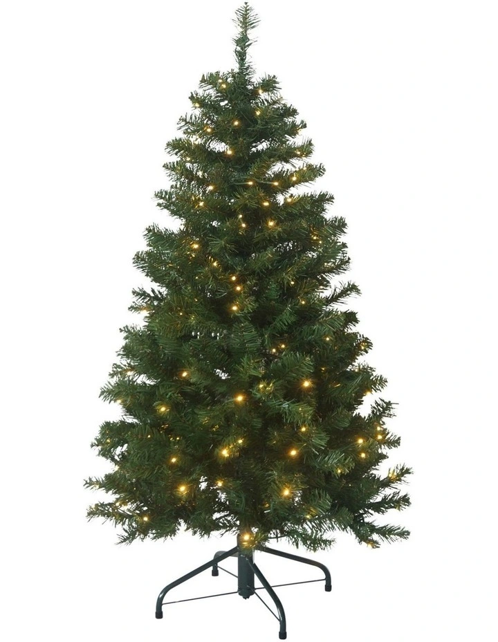 Pine Slimline Christmas Tree with LED Lights 137cm in Green image 6