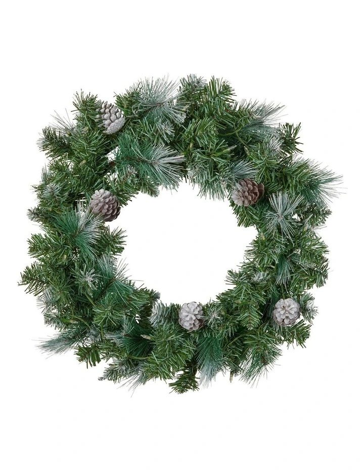 Bayville Pine with LED Christmas Wreath 61cm image 2