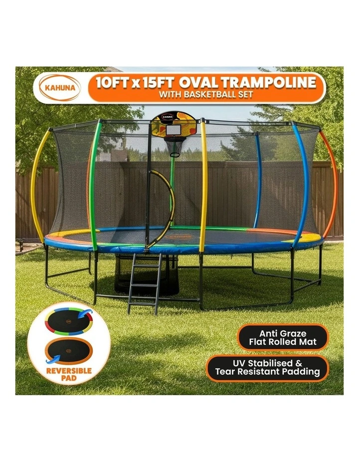 Oval Outdoor Trampoline 10 ft x 15 ft image 7