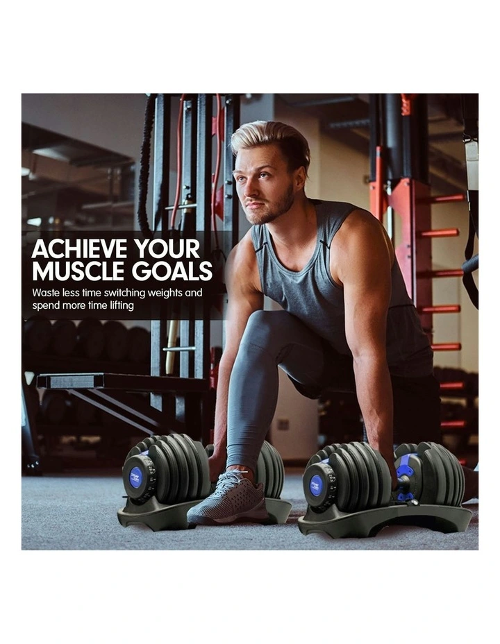 Adjustable Dumbbell 24kg in Blue image 6
