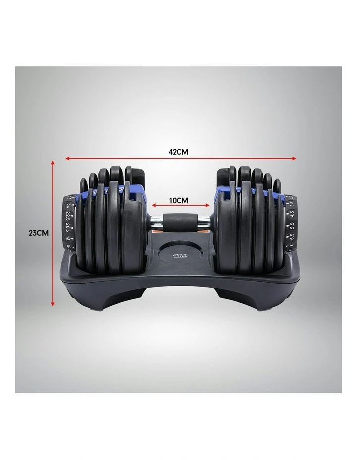 Adjustable Dumbbell 24kg in Blue image 7