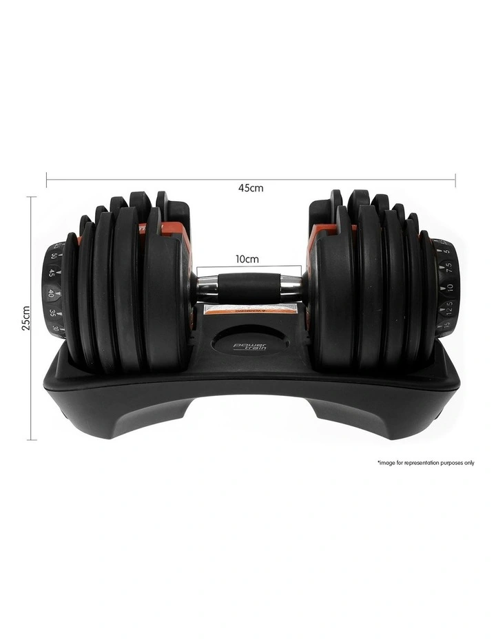 Home Gym Adjustable Dumbbell 1x 40kg in Black image 6
