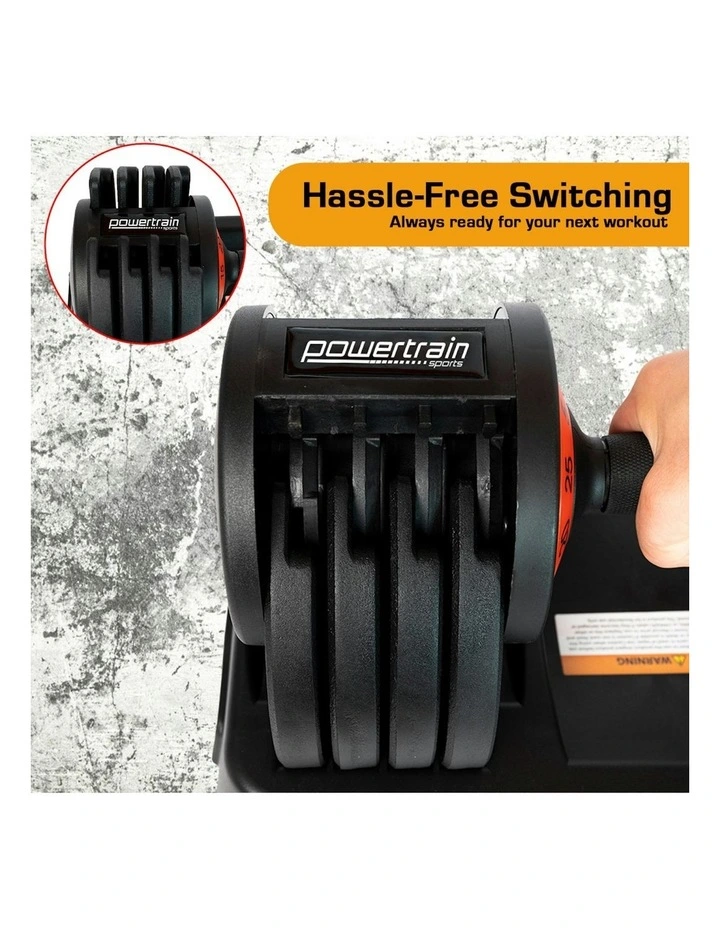 Gen2 Pro Adjustable Dumbbell 25kg in Black image 3