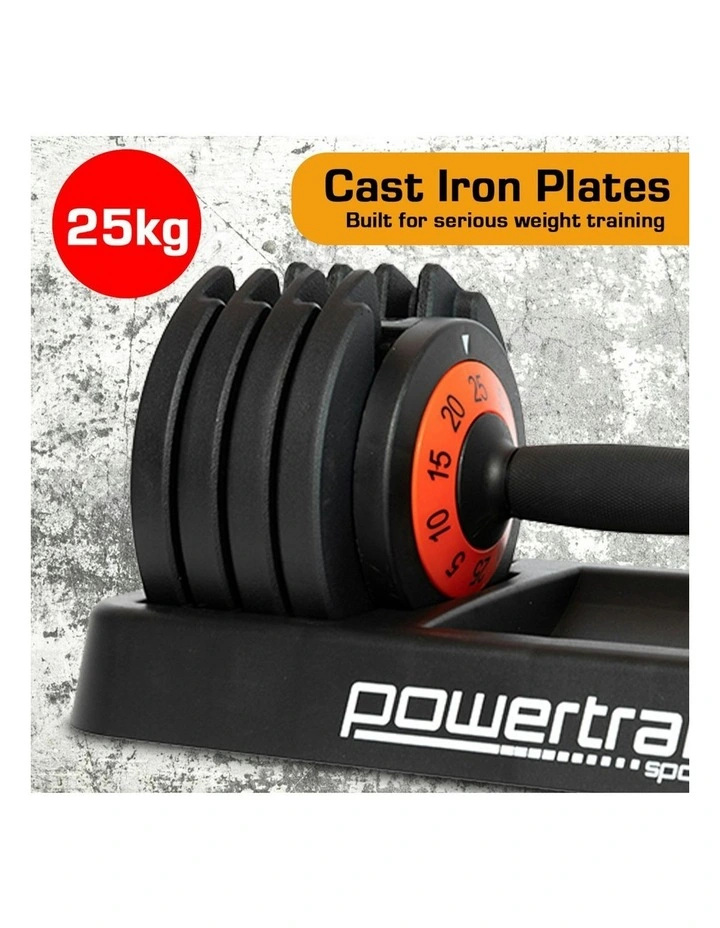 Gen2 Pro Adjustable Dumbbell 25kg in Black image 4