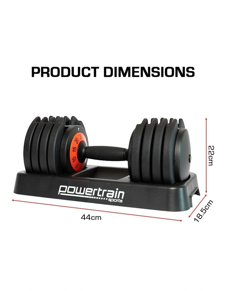 GEN2 Pro Adjustable Dumbbell Set 50kg in Black image 4