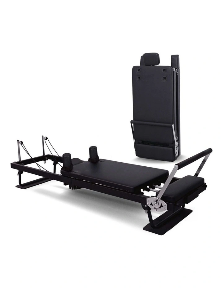 Steel Foldable Aria Pilates Reformer Machine in Black image 1