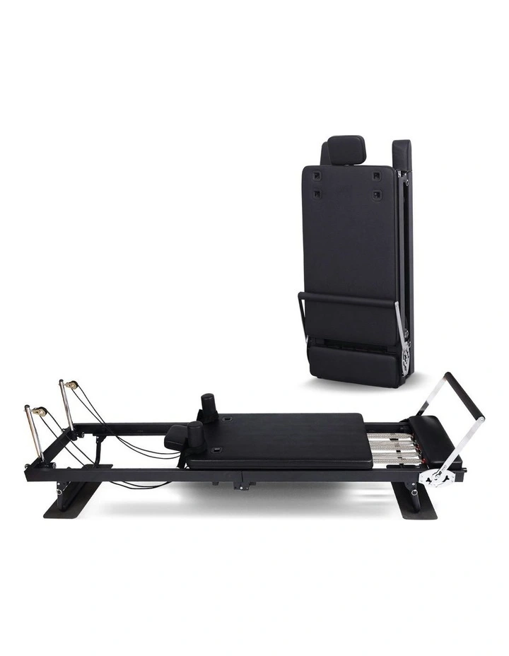Steel Foldable Aria Pilates Reformer Machine in Black image 2