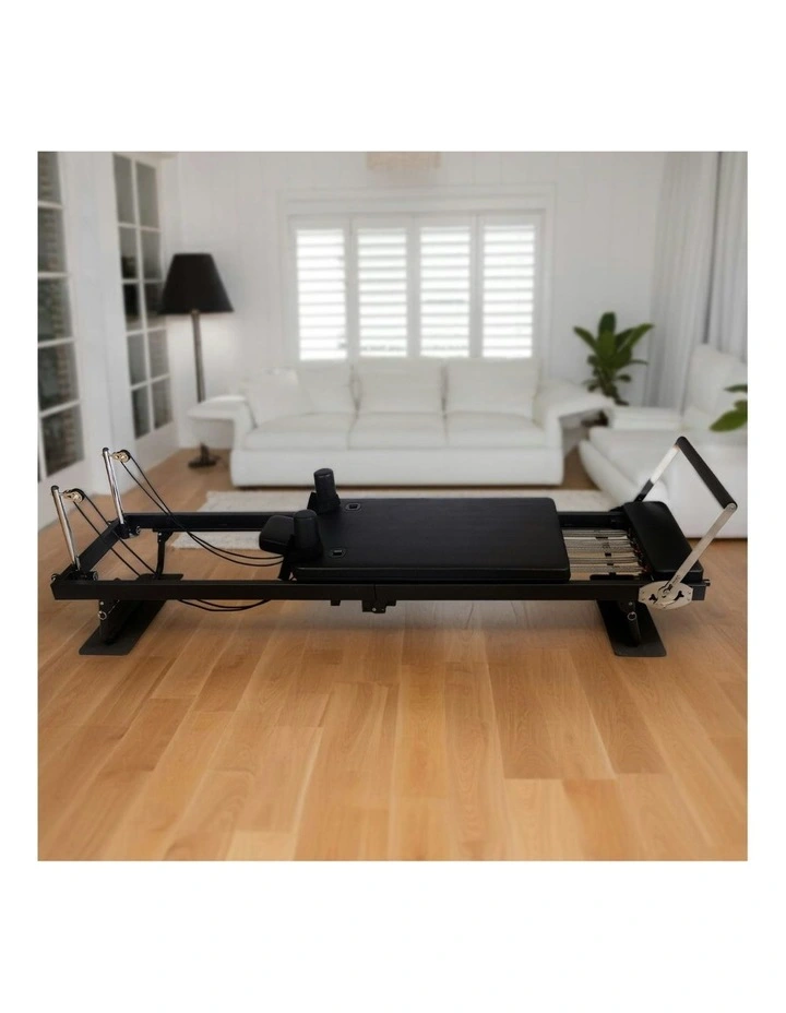 Steel Foldable Aria Pilates Reformer Machine in Black image 7