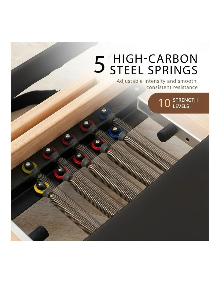 Selina Fold Wooden Pilates Reformer Jumpboard Box Oak in Black image 6