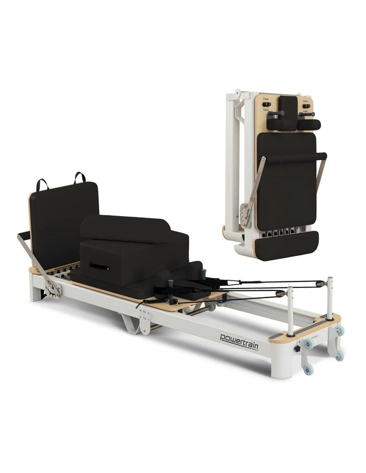 Velora Pilates Reformer Machine Aluminium Foldable Multifunctional Home Gym Equipment Exercise Trainer in Black image 1