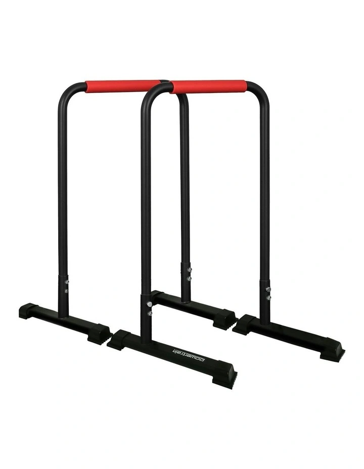 Dip Bars Pair Load Capacity 200kg Separated Type Push-up Bars in Black image 1