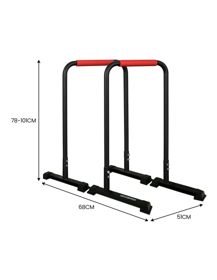 Dip Bars Pair Load Capacity 200kg Separated Type Push-up Bars in Black image 3