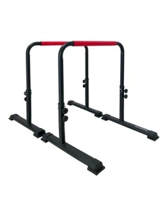 Height-Adjustable Dip Bars Pair Load Capacity 200kg Separated Type in Black