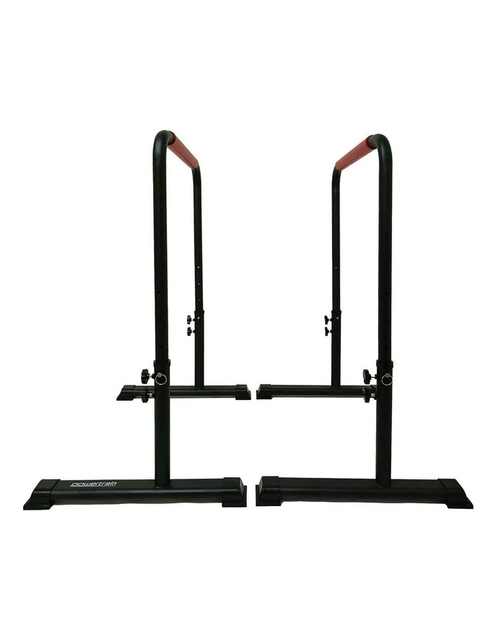 Height-Adjustable Dip Bars Pair Load Capacity 200kg Separated Type in Black image 6
